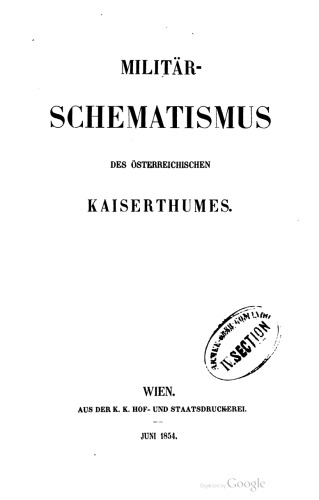 Militär-Schematismus des österreichischen Kaisertums