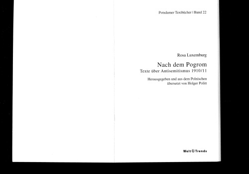 Nach dem Pogrom