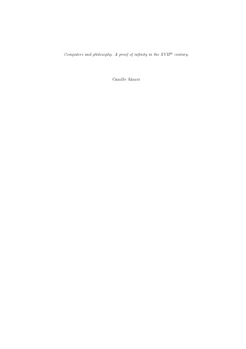Computers and philosophy. A proof of infinity in the XVIIth century