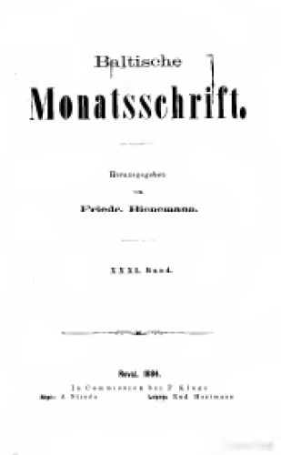 Baltische Monatsschrift