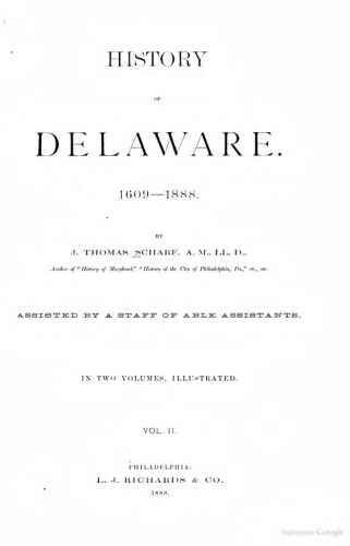 History of Delaware 1609-1888