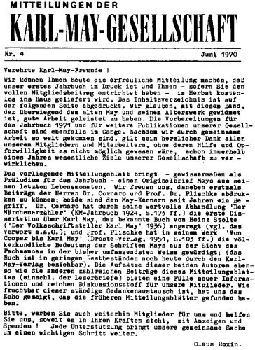 Mitteilungen der Karl-May-Gesellschaft