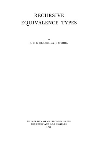 Recursive Equivalence Types