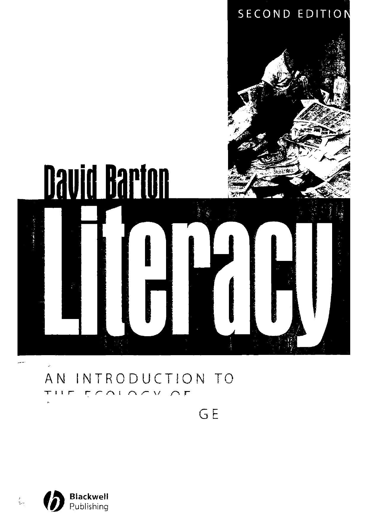 Literacy: An Introduction to the Ecology of Written Language