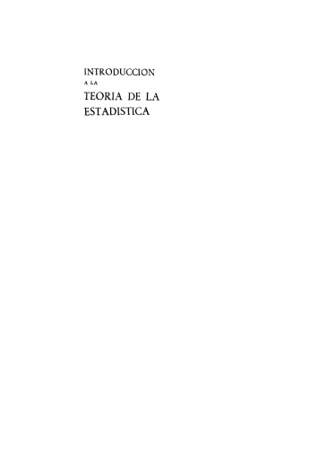 Introduccion a la teoria de la Estadistica