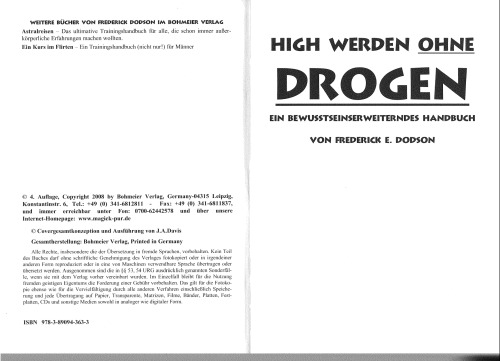 High werden ohne Drogen: Ein Bewusstseinserweiterndes Handbuch