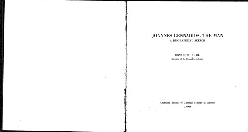 Johannes Gennadios - The Man: A Biographical Sketch