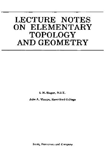 Lecture notes on elementary topology and geometry