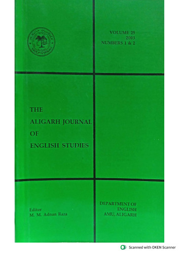The Aligarh Journal of English Studies