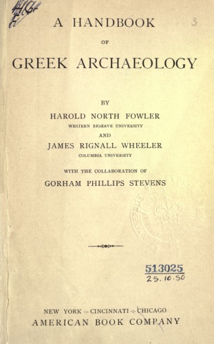 A handbook of Greek archaeology