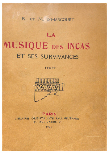 La musique des Incas et ses survivances - Texte