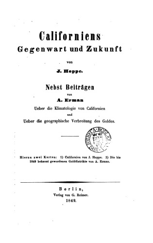 Californiens Gegenwart und Zukunft
