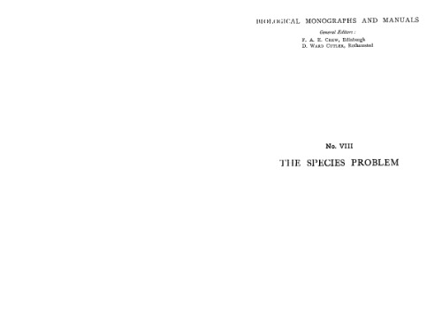 The species problem
