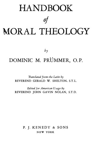 Handbook of Moral Theology