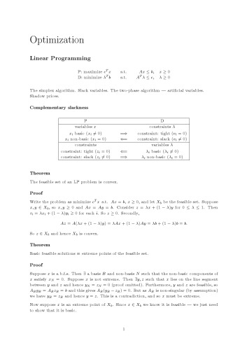 Optimization