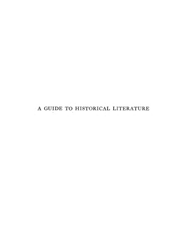 A guide to historical literature