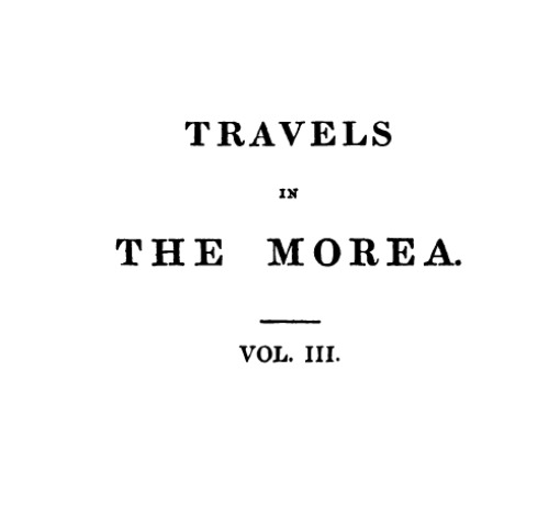 Travels in the Morea: With a Map and Plans