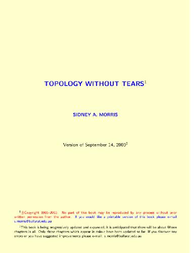 Topology without tears (draft 2003-09-14)