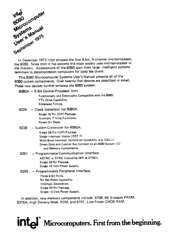 8080 Microcomputer Systems User's Manual