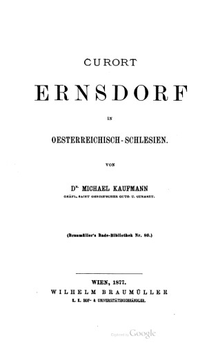 Curort [Kurort] Ernsdorf in Österreichisch-Schlesien
