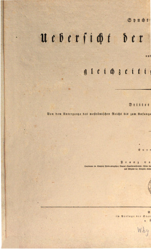 Synchronistische Übersicht der Kriegsgeschichte, der Fortschritte der Kriegskunst und der gleichzeitigen Quellen