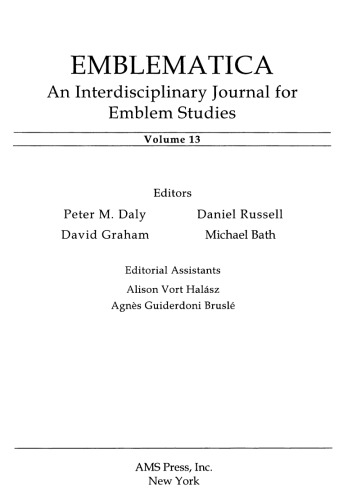 Emblematica : an interdisciplinary journal for emblem studies