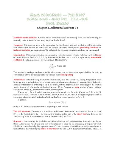Combinatorics [expository notes]