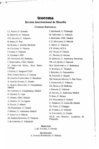 Teorema: Revista Internacional de Filosofia - McDowell Special Issue volume XXV/1