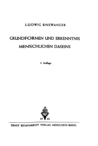 Grundformen und Erkenntnis menschlichen Daseins