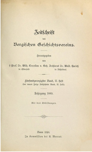 Zeitschrift des Bergischen Geschichtsvereins