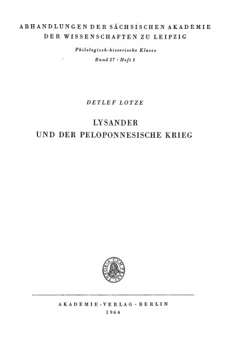 Lysander und der peloponnesische Krieg
