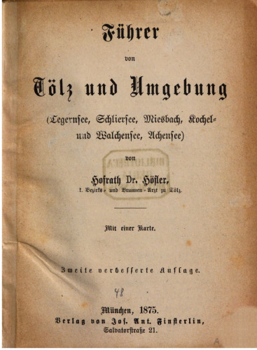 Führer von Tölz und Umgebung (Tegernsee, Schliersee, Miesbach,Kochel- und Walchensee, Achensee)