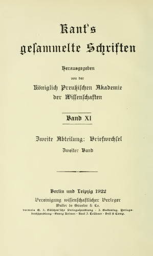Briefwechsel / 1789-1794