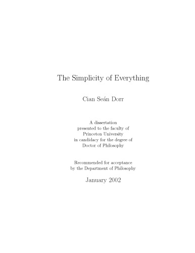 The Simplicity of Everything (PhD Thesis)