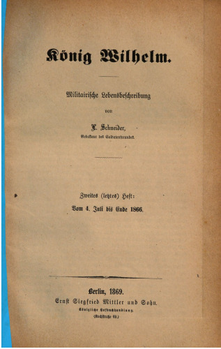 Vom 4. Juli bis Ende 1866