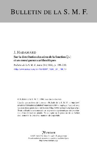 Sur la distribution des zeros de la fonction zeta
