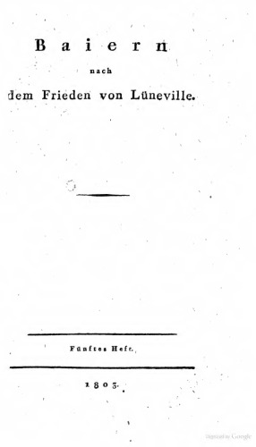 Baiern nach dem Frieden von Lüneville [Luneville]