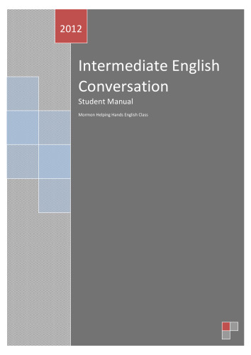 Intermediate English Conversation: Student Manual