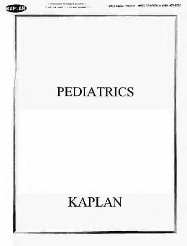 Kaplan USMLE Step 2: Pediatrics, 2001