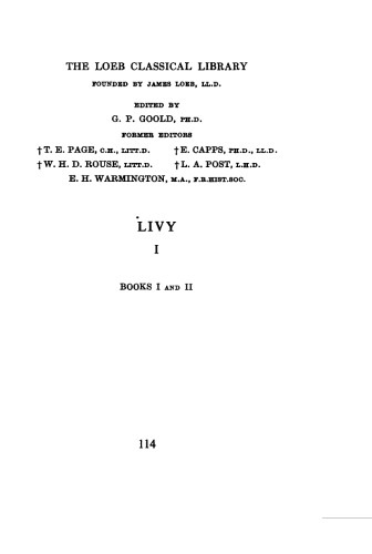Livy: History of Rome (14 volumes)