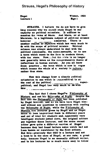 Hegel Seminar 1965