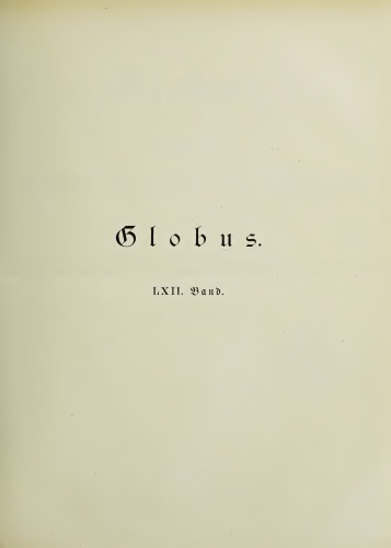 Globus. Illustrirte Zeitschrift für Länder- und Völkerkunde