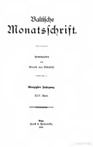 Baltische Monatsschrift