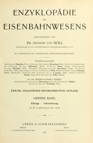 Enzyklopädie des Eisenbahnwesens / Eilzüge - Fahrordnung