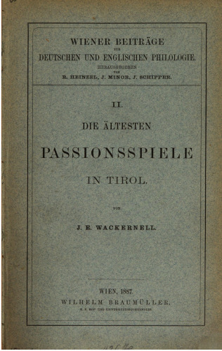 Die ältesten Passionsspiele in Tirol