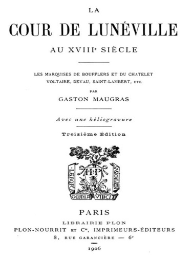 La Cour de Lunéville au XVIIIe siècle