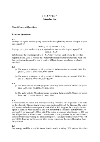 Options, Futures, and Other Derivatives.. Solutions Manual