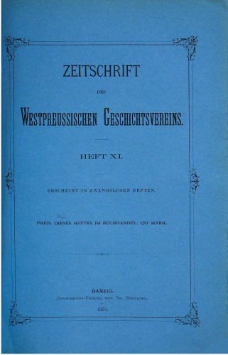 Zeitschrift des Westpreußischen Geschichtsvereins