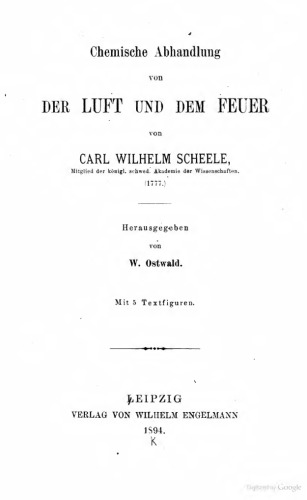 Chemische Abhandlung von der Luft und dem Meer (1777)