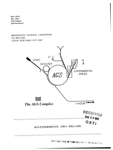 AGS Experiments [1991-1993]